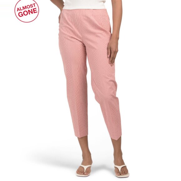PIAZZA SEMPIONE Red/White Made In Italy Trousers